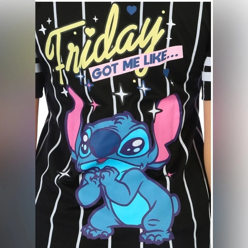 Disney Stitch Jersey Short Sleeve Tee
